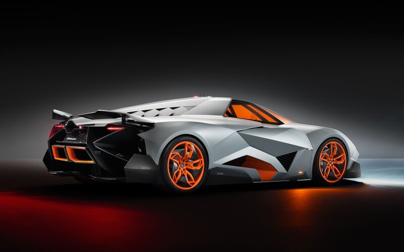 Silver Sports Car — Dramatic, Photograph, Orange Wheels, Red Lights