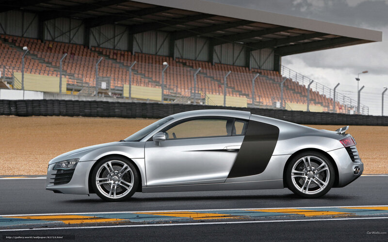 Silver Sports Car — Dramatic, Photograph, Race Track, Grandstand