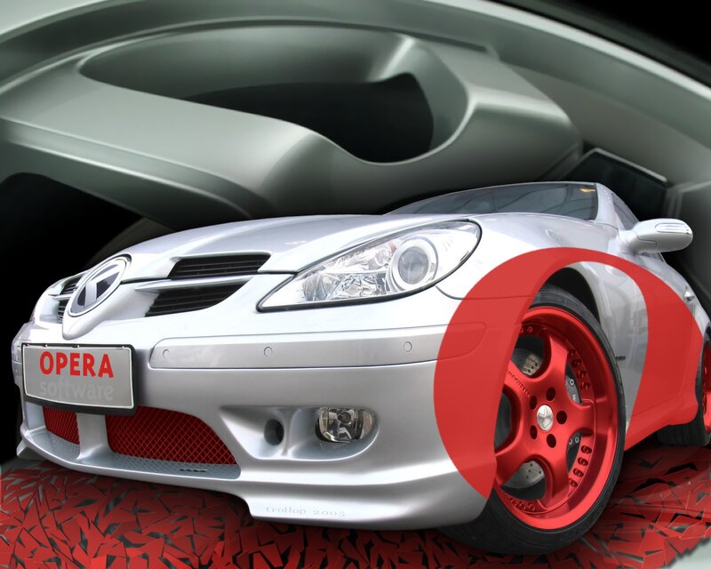 Silver Sports Car — Dramatic, Photograph, Red Wheels