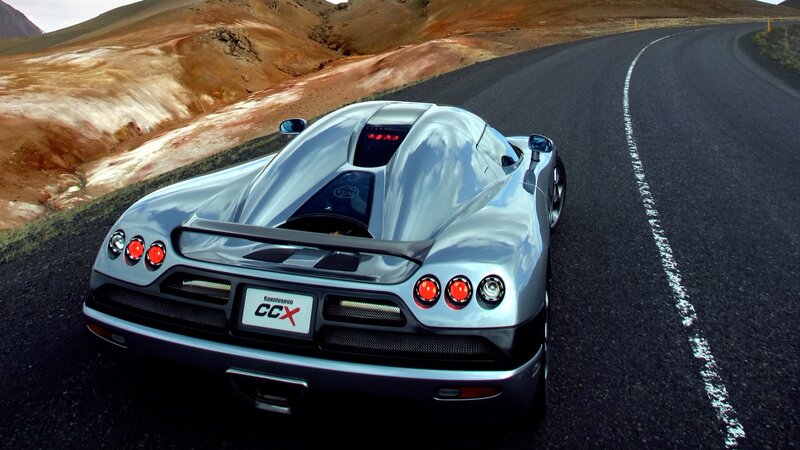 Silver Sports Car — Dramatic, Photograph, Road, Hills