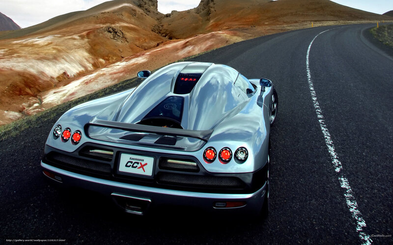 Silver Sports Car — Dramatic, Photograph, Road, Mountain