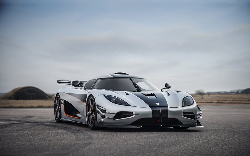 Silver Sports Car — Dramatic, Photograph, Road, Sky