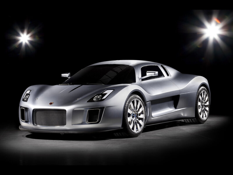 Silver Sports Car — Dramatic, Photograph, Spotlights