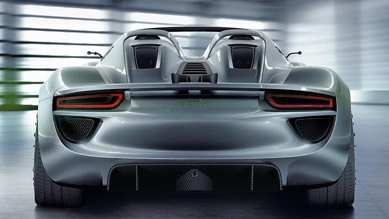 Silver Sports Car — Dramatic, Photograph, Taillights, Carbon Fiber