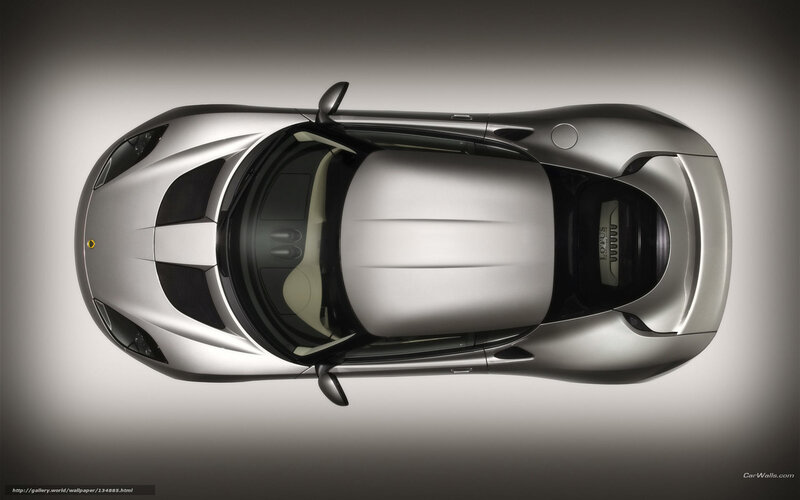 Silver Sports Car — Dramatic, Photograph, Top-down View