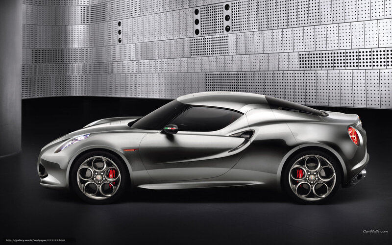 Silver Sports Car — Dramatic, Photograph, Wall, Wheel