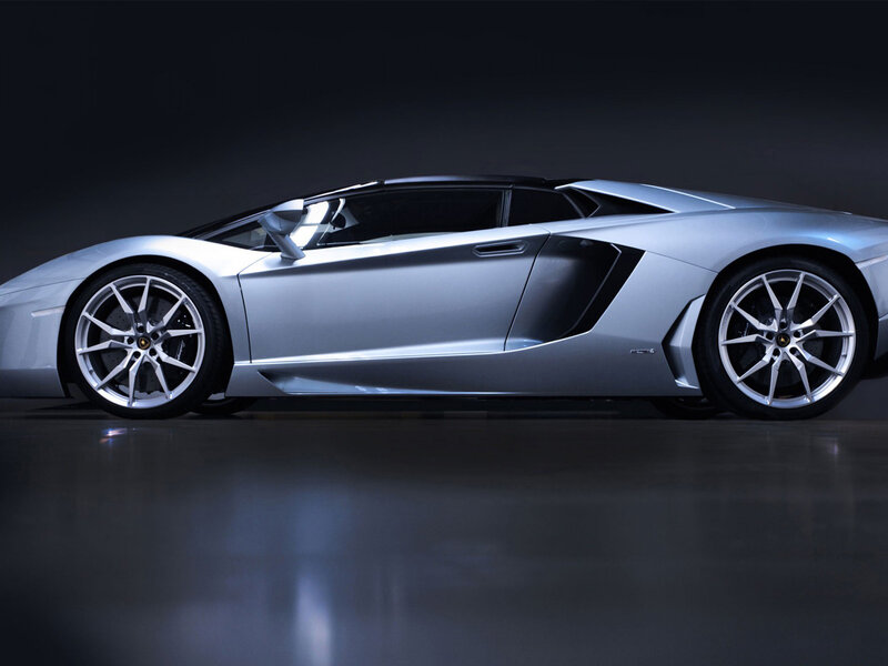 Silver Sports Car — Dramatic, Photograph, Wheel, Side Mirror