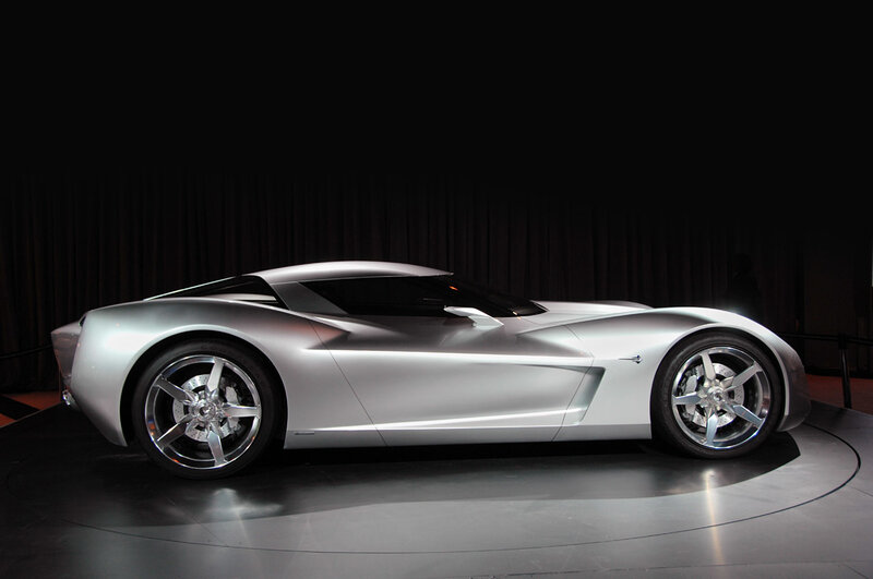 Silver Sports Car — Dramatic, Platform