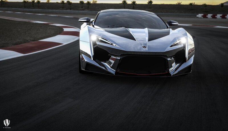 Silver Sports Car — Dramatic, Sunset, 3d Render, Race Track
