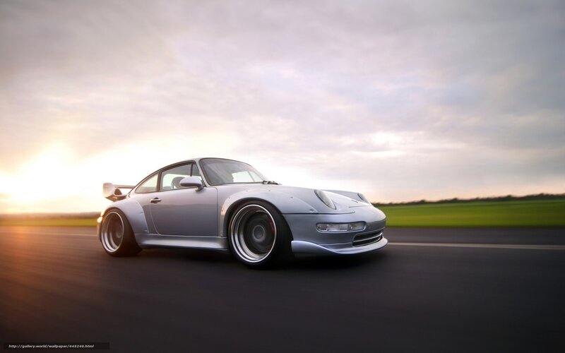 Silver Sports Car — Dramatic, Sunset, Photograph, Road, Field