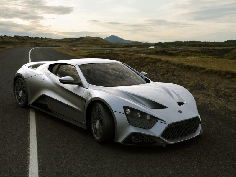 Silver Sports Car — Dramatic, Sunset, Photograph