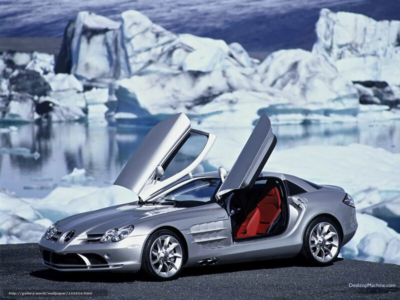 Silver Sports Car — Dramatic, Winter, Photograph, Icebergs