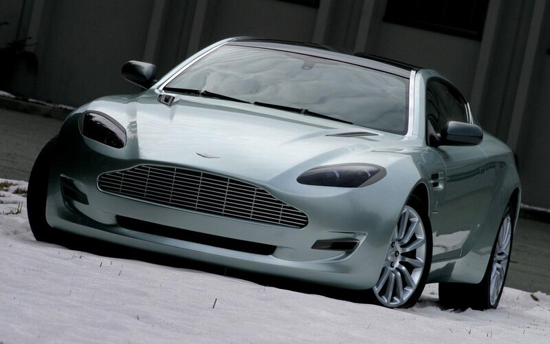 Silver Sports Car — Dramatic, Winter