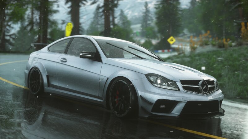Silver Sports Car — Driving