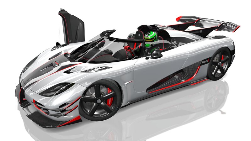 Silver Sports Car — Dynamic, 3d Render, Driver