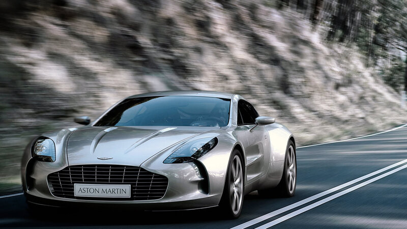 Silver Sports Car — Dynamic, 3d Render, Road, Mountain