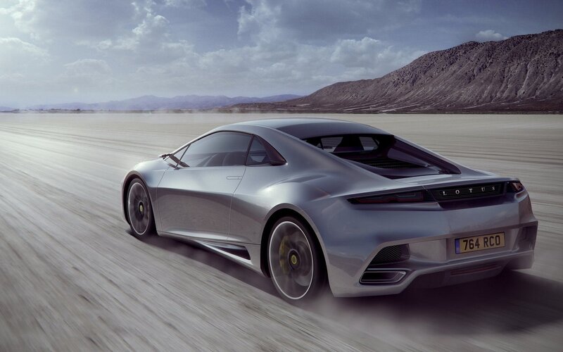 Silver Sports Car — Dynamic, Afternoon, 3d Render, Desert