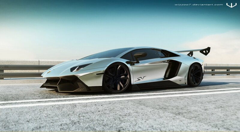 Silver Sports Car — Dynamic, Afternoon, 3d Render, Road, Guardrail
