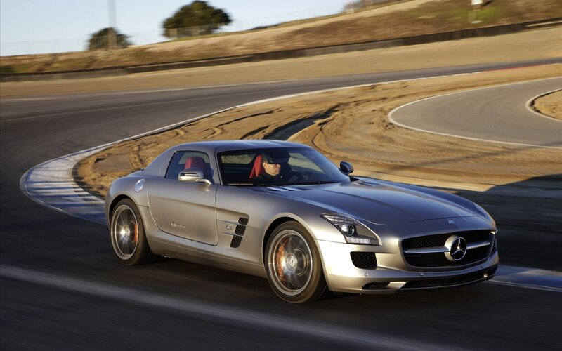 Silver Sports Car — Dynamic, Afternoon, Photograph, Driver, Racetrack, Trees