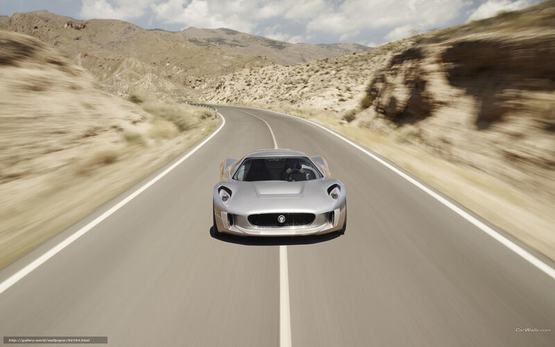 Silver Sports Car — Dynamic, Afternoon, Photograph, Road, Mountains, Desert
