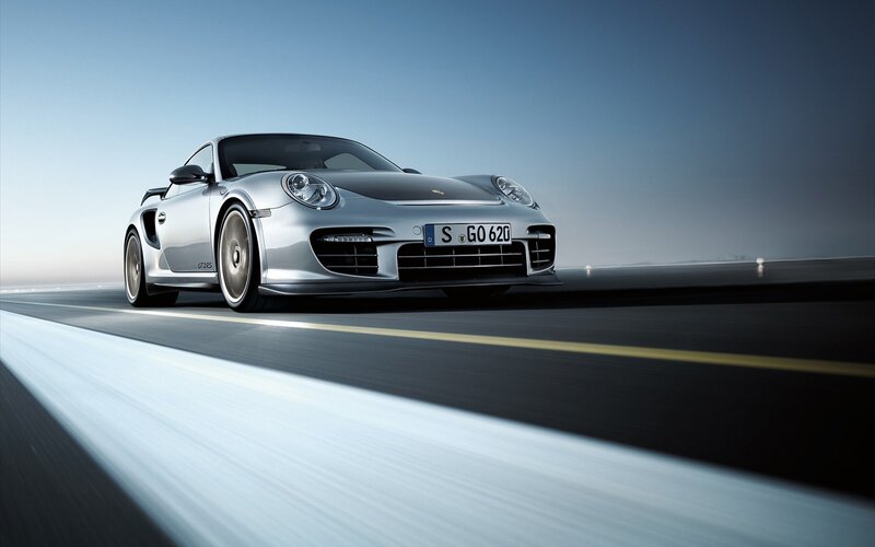 Silver Sports Car — Dynamic, Afternoon, Photograph, Road, Sky, License Plate
