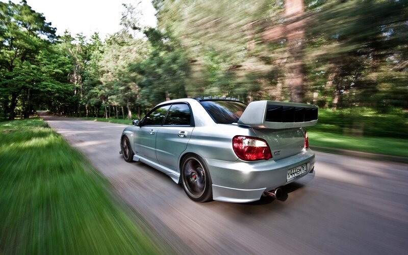 Silver Sports Car — Dynamic, Afternoon, Photograph, Trees, Road, Tire