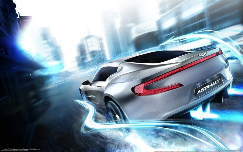 Silver Sports Car — Dynamic, Digital Art, City