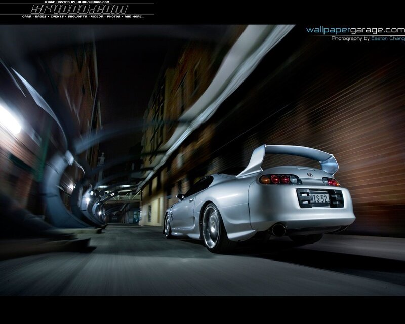 Silver Sports Car — Dynamic, Night, Photograph