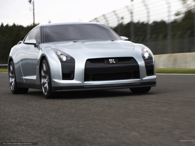 Silver Sports Car — Dynamic, Photograph, Race Track, Fence