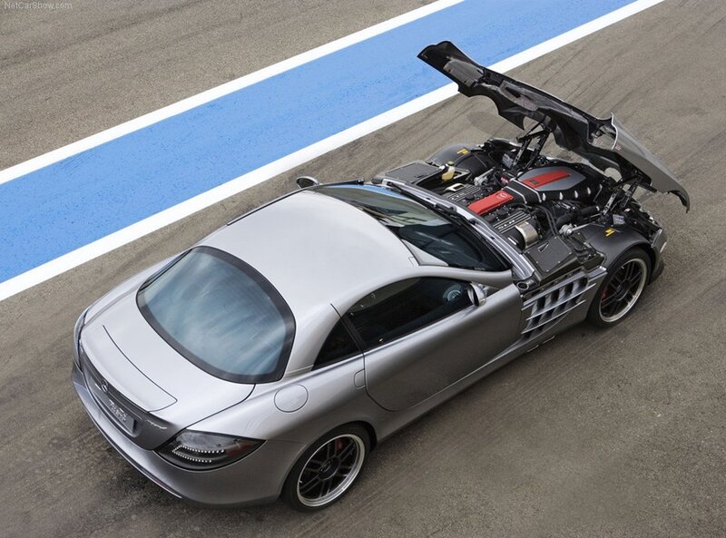 Silver Sports Car — Dynamic, Photograph, Race Track, Open Hood