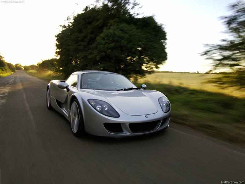 Silver Sports Car — Dynamic, Sunset, Photograph, Road, Trees, Field, Green
