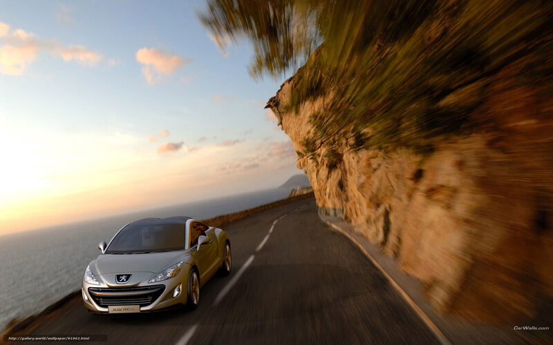 Silver Sports Car — Dynamic, Sunset, Photograph