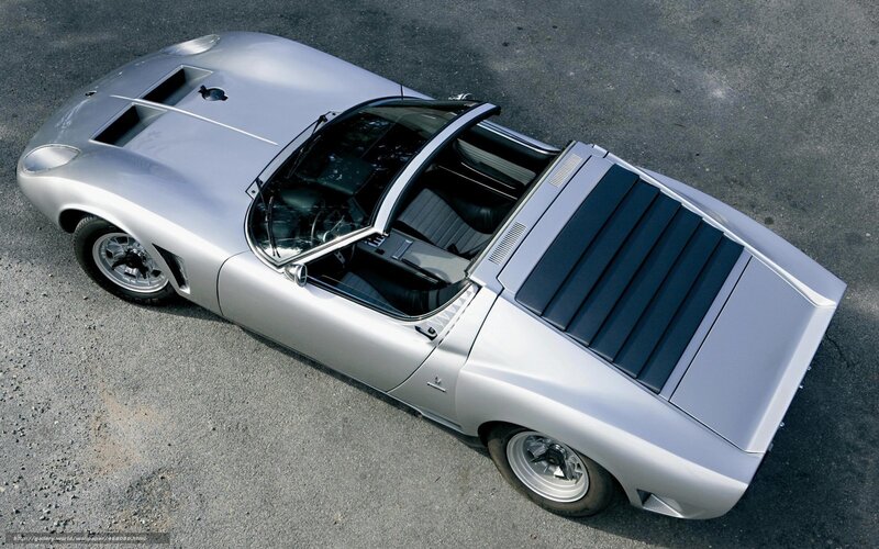 silver sports car from above
