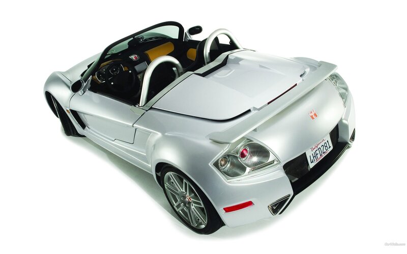 silver sports car from above