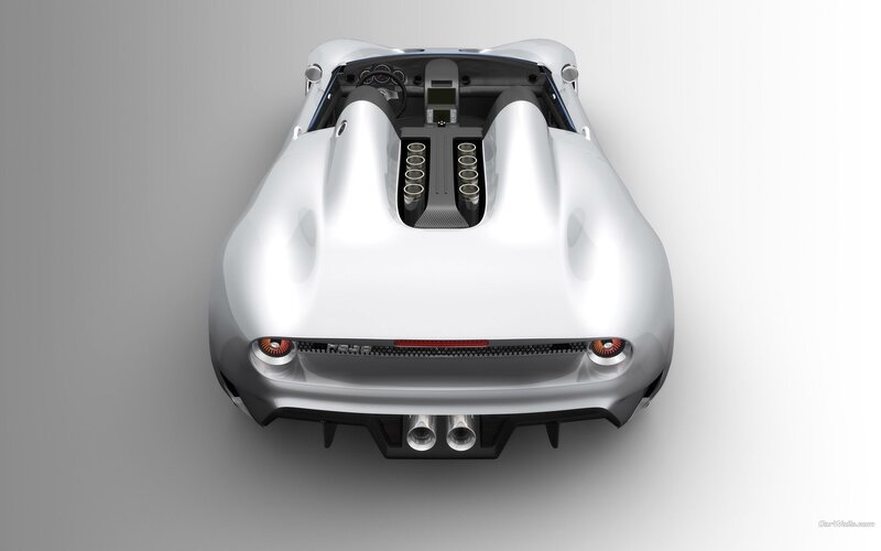 silver sports car from above