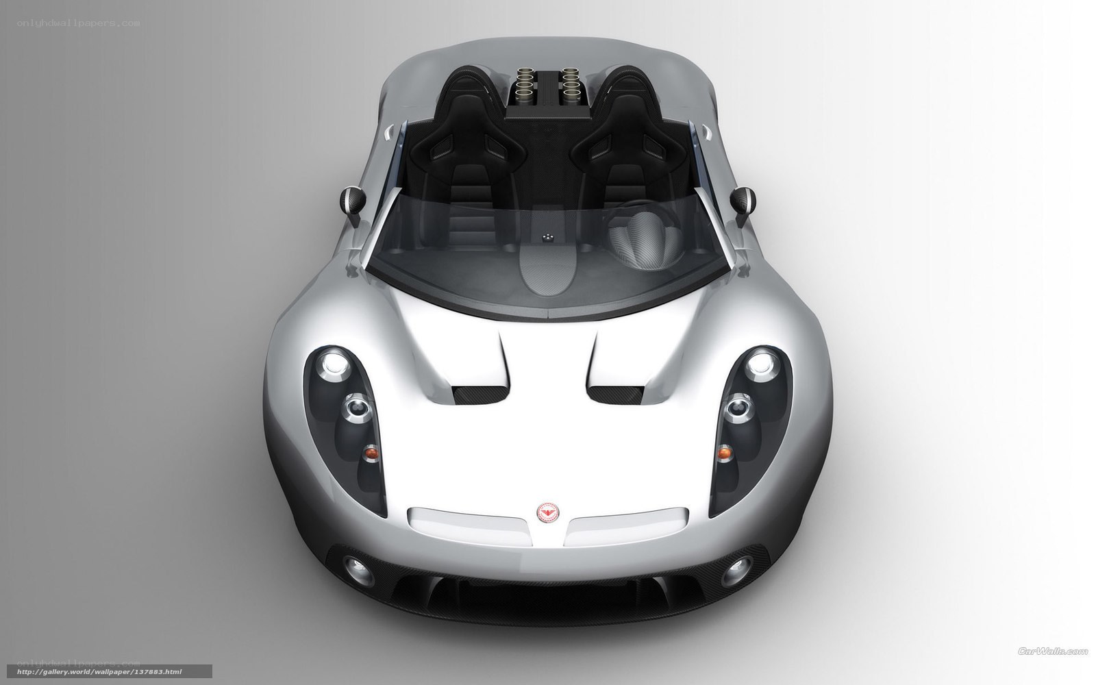 silver sports car from above