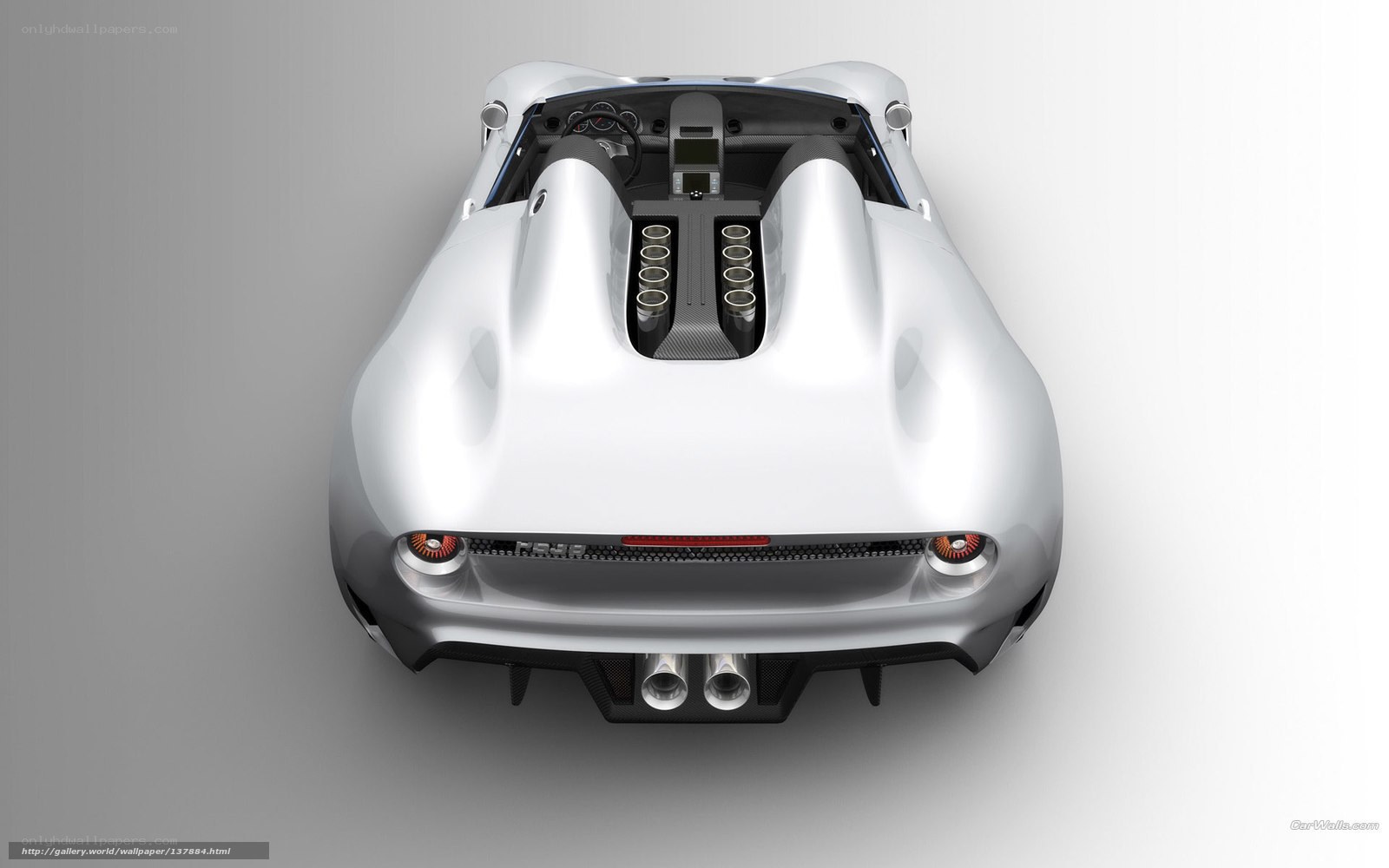 silver sports car from above