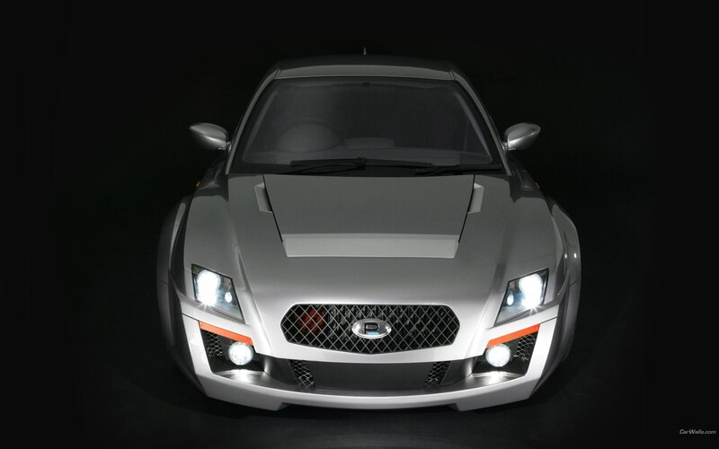 silver sports car front view