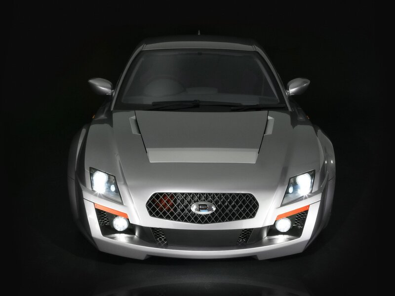 silver sports car front view