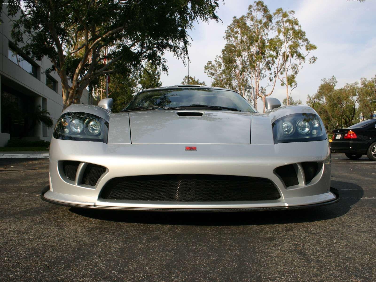 silver sports car front view
