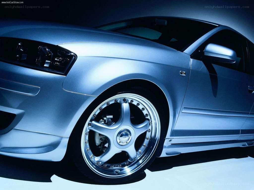 silver sports car front view