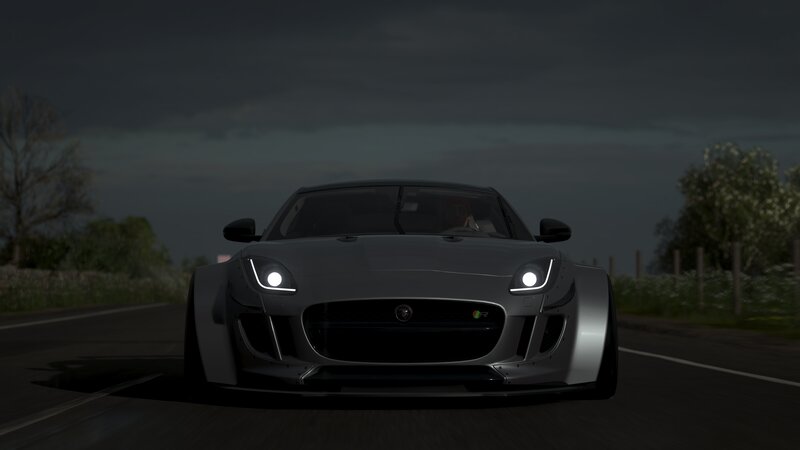 Silver Sports Car — Gray, Dark, Night, 3d Render