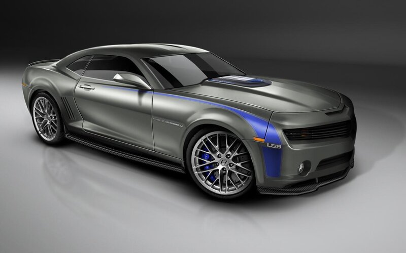 Silver Sports Car — Gray, Dramatic, 3d Render, Blue Stripes, Carbon Fiber
