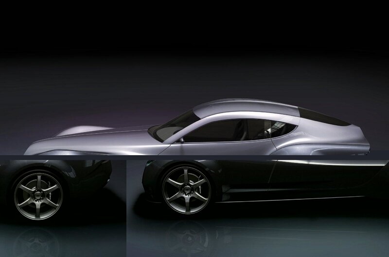 Silver Sports Car — Gray, Dramatic, 3d Render, Car Wheel