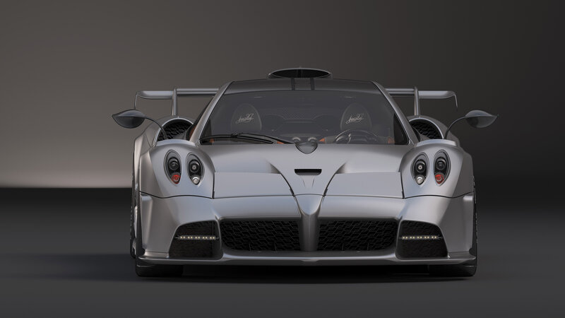 Silver Sports Car — Gray, Dramatic, 3d Render, Rear Wing
