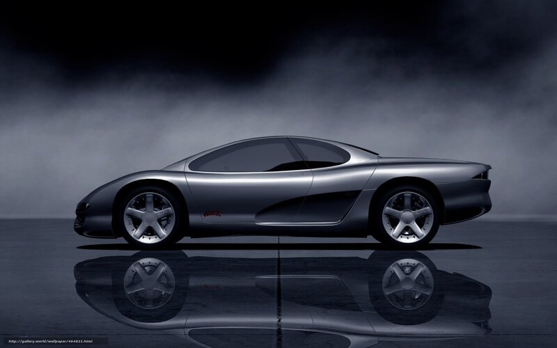Silver Sports Car — Gray, Dramatic, 3d Render, Reflection, Smoke