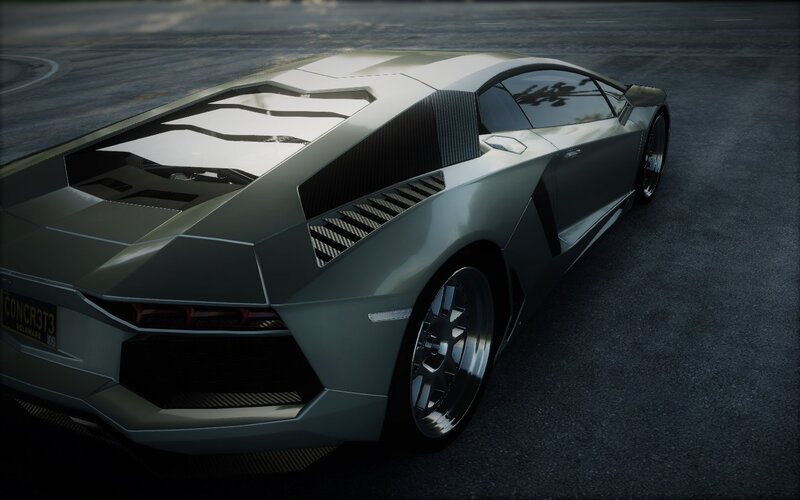 Silver Sports Car — Gray, Dramatic, 3d Render, Road
