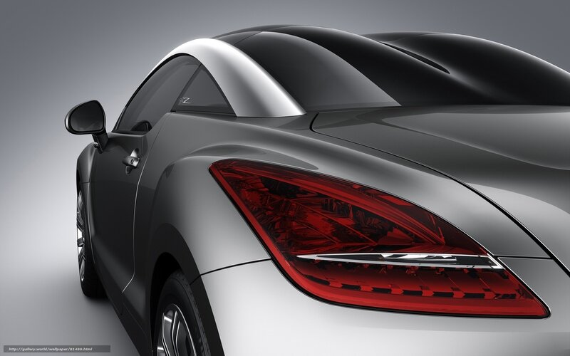 Silver Sports Car — Gray, Dramatic, 3d Render, Taillight