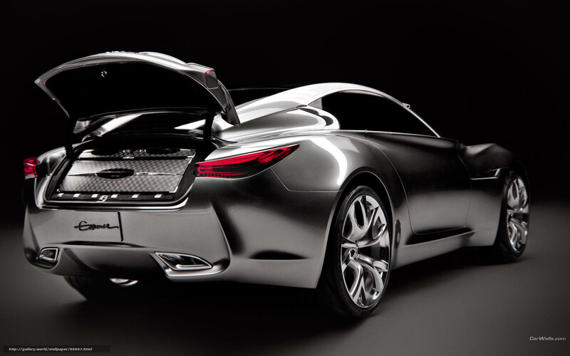 Silver Sports Car — Gray, Dramatic, 3d Render, Trunk