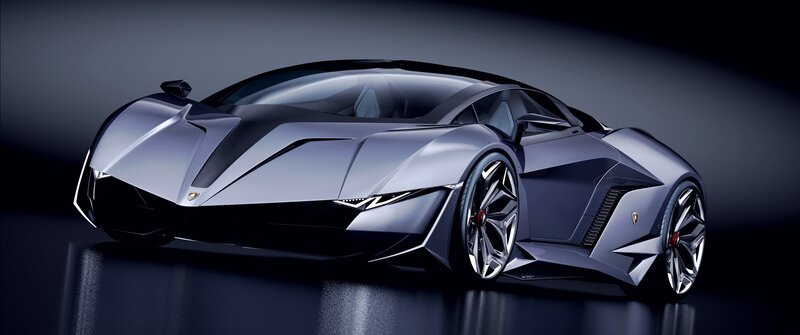 Silver Sports Car — Gray, Dramatic, 3d Render, Wheel, Headlight